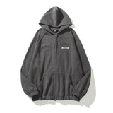 Fog Tops Hip Hop Style Vintage Line Simple Letter Embroidery Hip Hop Loose Men's and Women's Hoodie Fear Of God