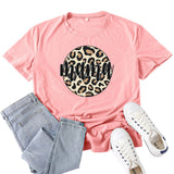 Boy Mama T Shirts Mama Leopard Circlet T-shirt