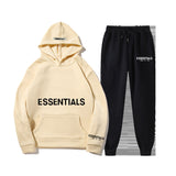 Fear Of God Fog Essentials Hoodie & Sweatpant 2 Piece Set For Men And Women