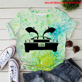 Back to the Future Costume Milk Silk Short Sleeve T-shirt Women's Short