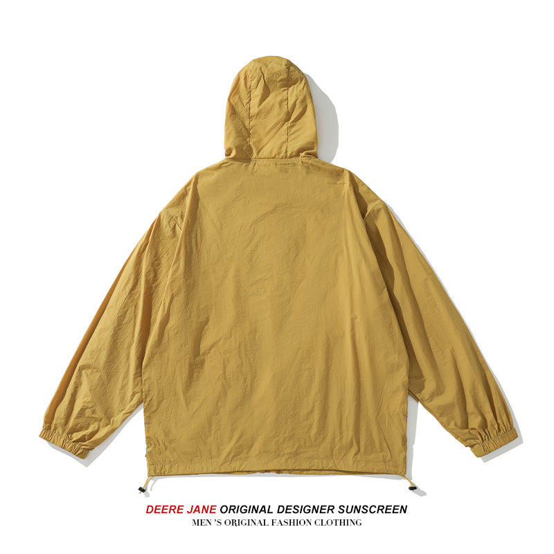 Men Sun Protection Dressing Loose Hooded Outdoor Sun-Proof Clothes Men's Summer
