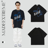Blackair T Shirt Blackair Graffiti Letter Print Short-Sleeve T-shirt
