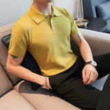 Men Short Sleeve T-Shirt Polo Shirt Lapel T-shirt