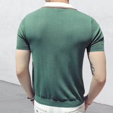 Polo Shirts Summer Polo Shirt Men's Short Sleeve Color Matching