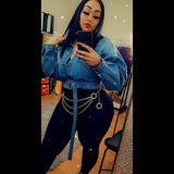 Women Denim Jacket Loose Denim Jacket Female