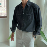 Denim Shirts Autumn Denim Shirt Men's Long Men's Clothing Loose Casual Jacket