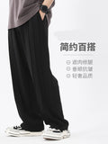 Men Suit Pants Waffle Pants Loose Drooping Casual plus Size