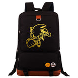 Sonic Backpack Golden Game Sonic School Bag for Teenagers