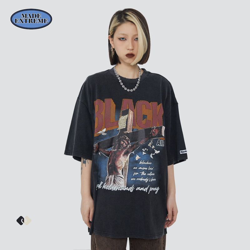 Blackair T Shirt Vintage Summer Short Sleeve T-shirt