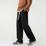 Men Sweatpants Side Pattern Sports Wide Legs Loose Casual
