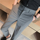 Men Trousers Suit Pants Thin Casual Pants