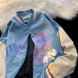 Corduroy Patch Jacket Spring and Autumn Corduroy Coat Men's Baseball Uniform