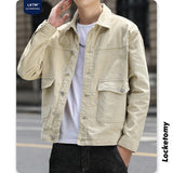 Corduroy Patch Jacket Men's Spring and Autumn Corduroy Slim Fit