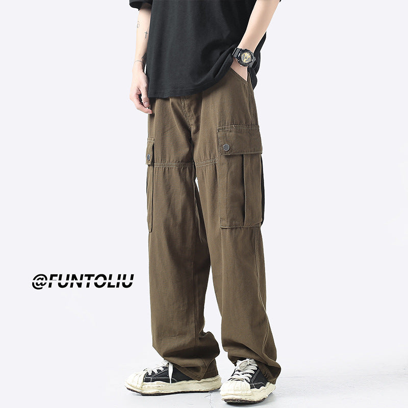 Men Cargo Pants Overalls Men's Autumn Loose