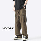 Men Cargo Pants Overalls Men's Autumn Loose