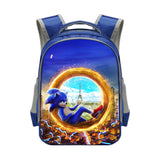 Sonic Backpack Sonic Elementary School Student Polyester School Bag Reflective Stripe Backpack