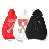 Drippy Hoodies Ow Fall/Winter Hoodie Dissolved Red Arrow Water Drop Printed Hoodie