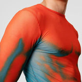 Transparent Shirt for Men Top Men See-through Bottoming Shirt Stretch-Tight T-shirt