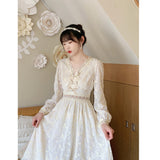 Fairy Dress Pearl Butterfly Big Swing Hollow Heart Machine Midriff Outfit Sweet French Dress