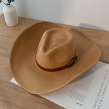 Straw Hat Summer Sun Shade Top Hat Sun-Proof Straw Hat
