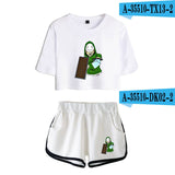 Dreamwastaken Men's Novelty Hoodies Dream Merch Shirt Printed Sexy Navel Exposed T-shirt Shorts Set