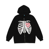 Skull Hoodie 3D Skull Printed Men's Sweater Street Casual Baseball Uniform Hoodie