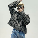 Preppy Aesthetic Outfits Checkerboard Plaid Rhombus Sweater