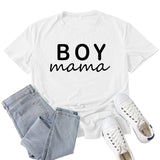 Boy Mama T Shirts Boy Mama Letter Printed T-shirt