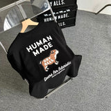 Human Made T-shirt Jarre Aero Bull Pattern Slub Cotton Pocket Embroidery Loose Couple