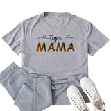 Boy Mama T Shirt Leopard Mama Letter Print T-shirt