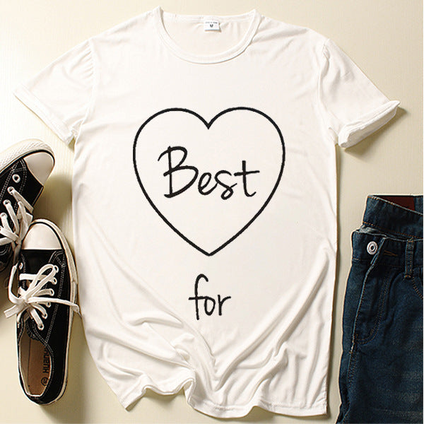 Friends Joey T Shirt Letter Love Pattern Printed Short Sleeve T-shirt