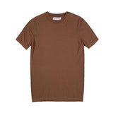 Men Short Sleeve T-Shirt Solid Color Simple Knitwear T-shirt
