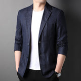 Men Linen Suits Spring and Autumn Linen Blazer