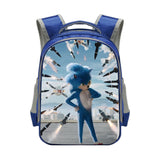 Sonic Backpack Sonic Elementary School Student Polyester School Bag Reflective Stripe Backpack