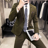 Casual Groom Attire Tuxedo Suits for Men Business Men Suit Men Slim-Fit Casual Suit Coat