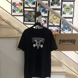 Thrasher T Shirt Thrasher Pentagram Sheep Head Flame Loose Short Sleeve Fall Winter Couples