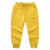 Children Pokemon Pikachu Pants Ankle-Tied Pants Casual Sports Cotton Neutral