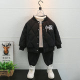 Toddler Boys Jackets Boys' Cotton Coat Autumn and Winter Baseball Uniform