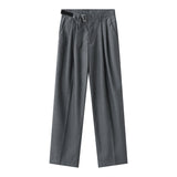 Men Suit Pants Men's Spring Baggy Straight Trousers Suit Pants