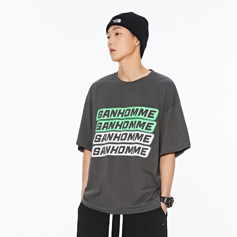 Man Summer T Shirt Letter Print