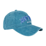 Yankee Baseball Cap Letter Embroidered Baseball Cap Trendy Denim Washed Peaked Cap for Men and Women