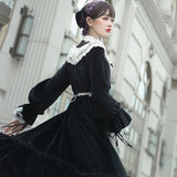 Gothic Lolita Harajuku Style Clothing Lolita Dress Autumn and Winter Chanel Op Elegant Long CLA Series Silk Velvet Light Lolita Dress