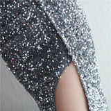 Sequin Evening Dress Split Long Sequined Fishtail Skirt