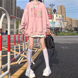 Gothic Lolita Harajuku Style Clothing Autumn Loose and Cute Rabbit Ears Hooded Sweater