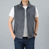 Mens Golf Vest Sports Slim Jacket Men's Sport Leisure Vest Spring and Autumn Vest Man Sleeveless plus Size Vest