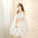 Gothic Lolita Harajuku Style Clothing Light Flower Wedding Lolita Dress Thames God JSK Elegant CLA Tea Party Skirt