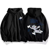 Tom and Jerry Hoodie Sweater Men's Autumn and Winter Long Sleeves Coat