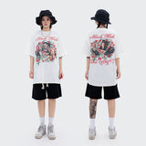 After Prom Shirt Spring/Summer American Style Trend Rose Portrait Printing Women's Short-Sleeved T-shirt