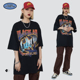 Blackair T Shirt Spring and Summer Print Short Sleeve Vintage T-shirt