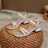 Nude Block Heel Sandals